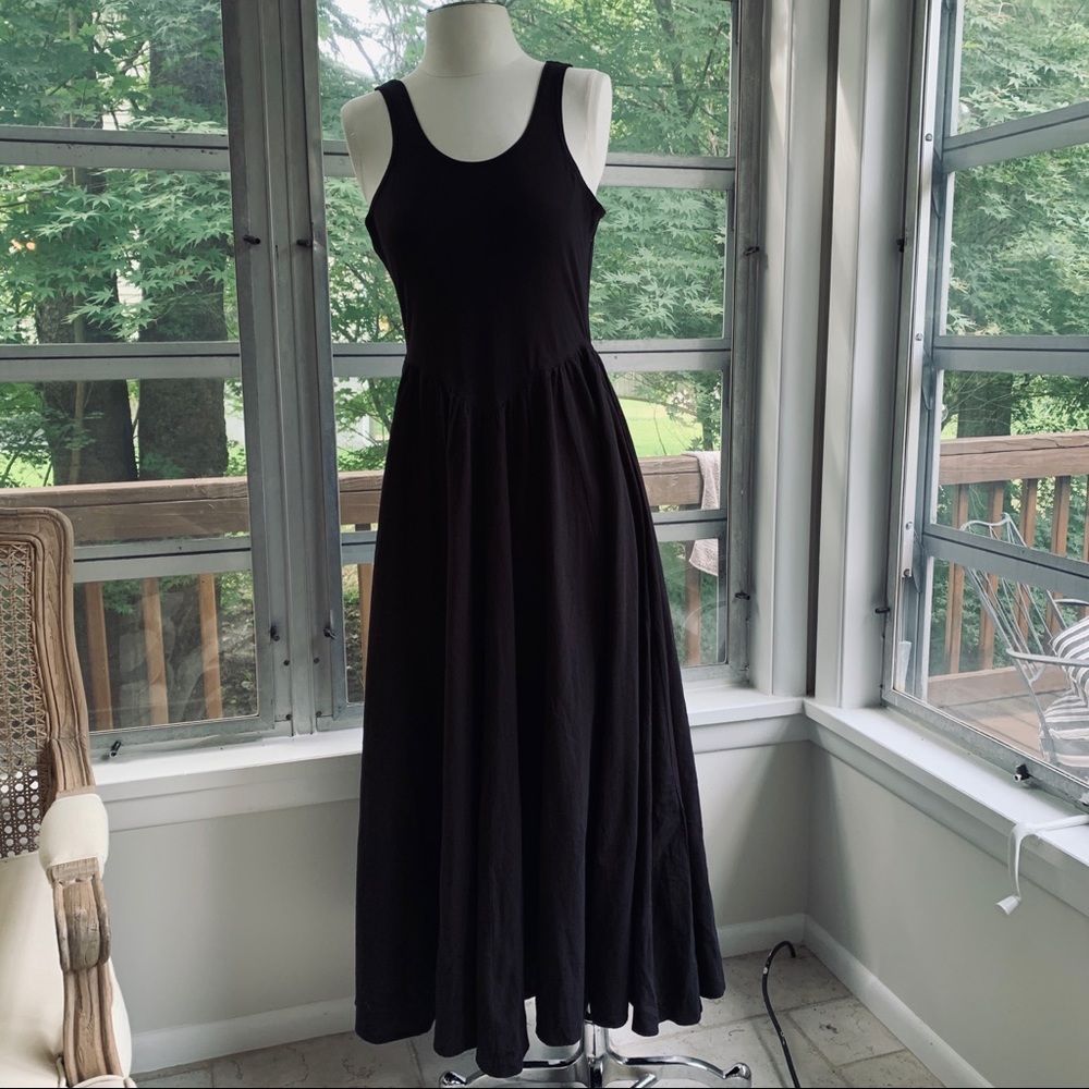 Free People Black Midi Dress with Scoop Neck - Picture 10 of 15